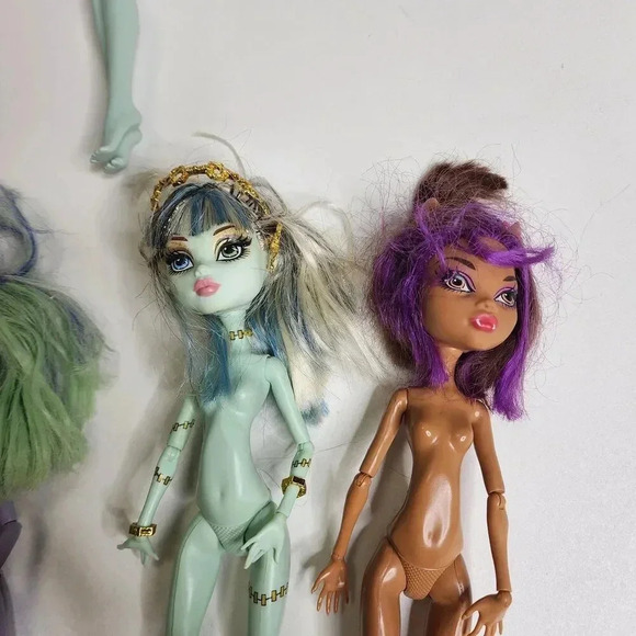 Monster High Doll Lot of 7 No Clothes Frankie Stein‎ Clawdeen Scarah Abbey Twyla - Picture 6 of 12